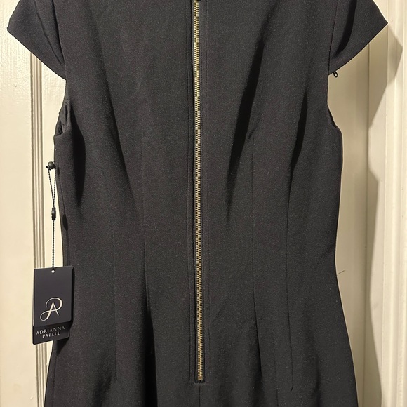 ADRIANNA PAPELL Teal and Black Midi Dress NWT - Picture 5 of 8